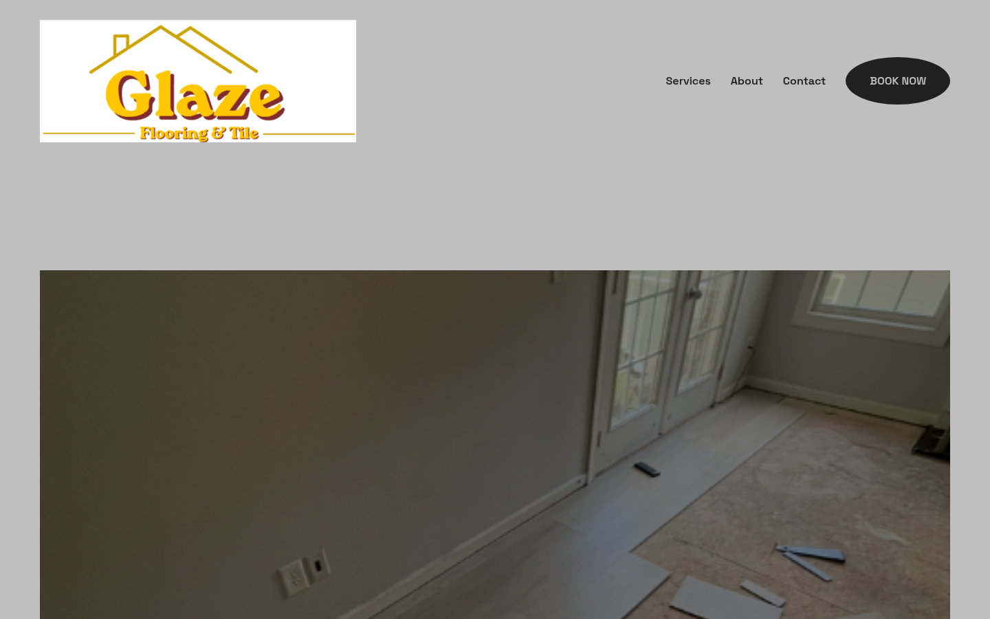Glaze Flooring & Tile old website homepage